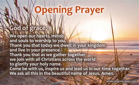 opening prayer in a program